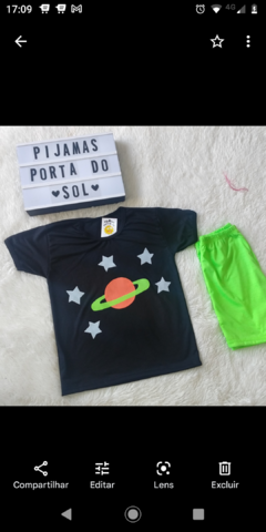 Pijamas neon estrelas na internet