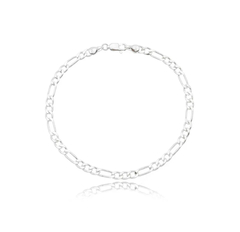 PULSEIRA DE PRATA MASCULINA ELOS 3x1