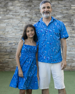 Camisa Botão Unissex Adulto Rainha do Mar - Firulinha - Roupa colorida  para toda família. 