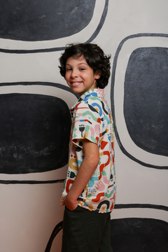 Camisa Botão Infantil Jogo Amarelinha na internet