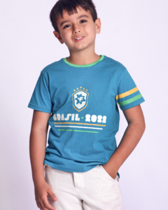 Camiseta BRASIL2022 Azul Unissex Adulto na internet