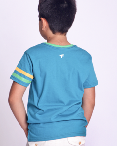 Camiseta BRASIL2022 Azul Unissex Infantil - Firulinha - Roupa colorida  para toda família. 