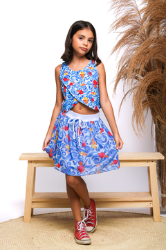 Cropped Infantil & Teen Maré - Firulinha - Roupa colorida  para toda família. 