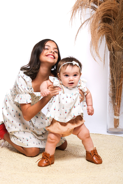 Vestido baby + calcinha Chuva de Verão - Firulinha - Roupa colorida  para toda família. 
