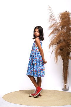 Vestido Kids&Teen Maré - Firulinha - Roupa colorida  para toda família. 