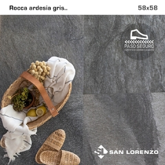 PORCELANATO ARDESIA GRIS ANTIDESLIZANTE 58x58 en internet