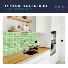 Azulejos Subway Esmeralda Perlado 1 m2 - comprar online