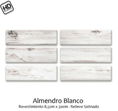 Revestimiento Ceramico Almendro Blanco 8,5x30 Piso/pared 1c