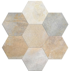 Revestimiento Ceramico Hexagonal Luxor Beige Mate 20x23 Piso Pared - comprar online