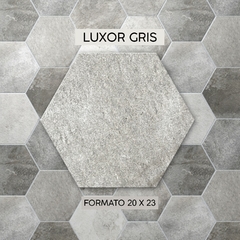 Revestimiento Ceramico Hexagonal Luxor GRIS Mate 20x23 Piso Pared