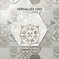 Revestimiento Ceramico Hexagonal Versalle Mix gris Mate 20x23 Piso Pared