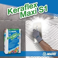 Pegamento Porcelanato Keraflex Maxi S1 Gris 25kg Mapei - comprar online