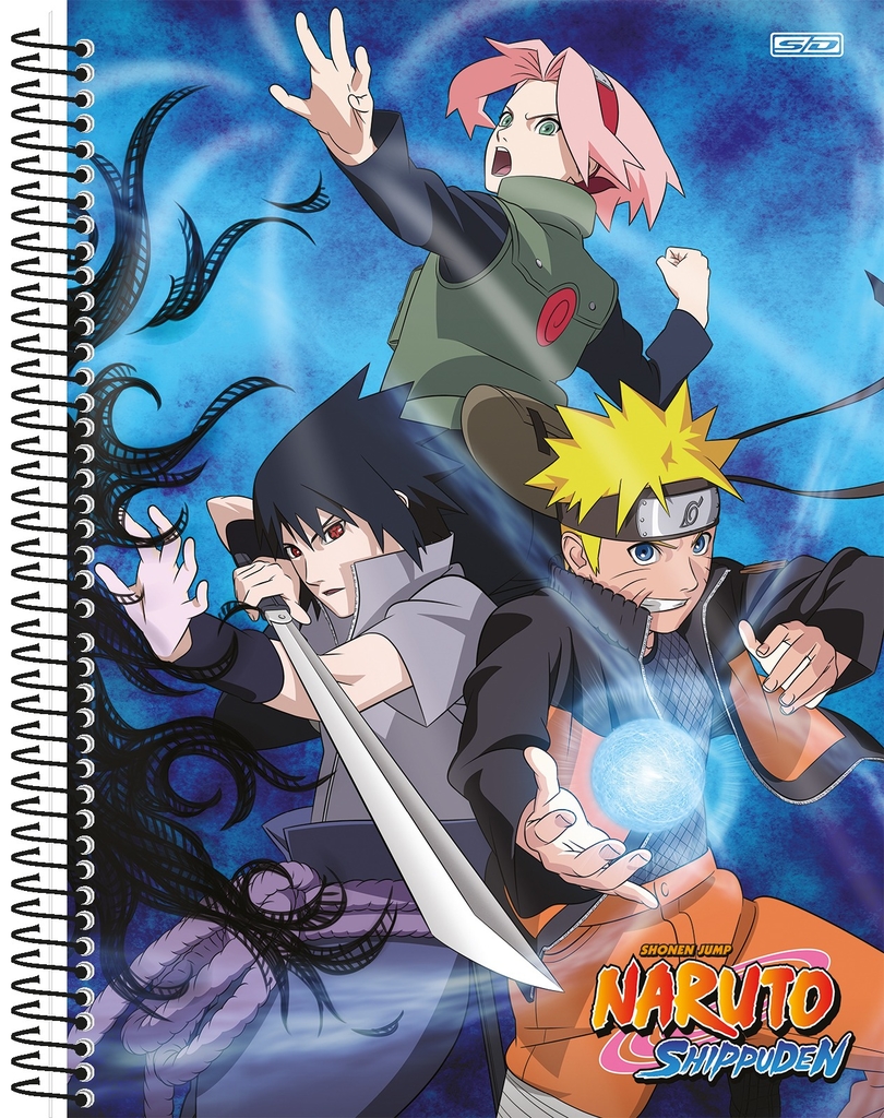 Caderno Brochura Pequeno 1/4 Anime Naruto Shippuden 80 Folhas - São Domingos