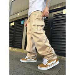 Calça cargo creme Mafiusu (unissex) - comprar online