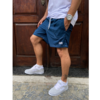 Shorts Azul costura contrastante Plano C