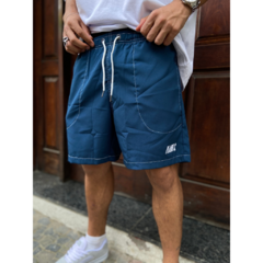 Shorts Azul costura contrastante Plano C na internet