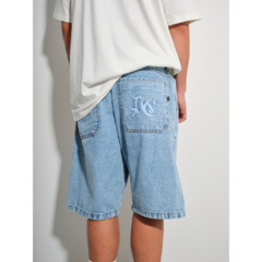 BERMUDA JEANS BAGGY AZUL PLANO C - comprar online