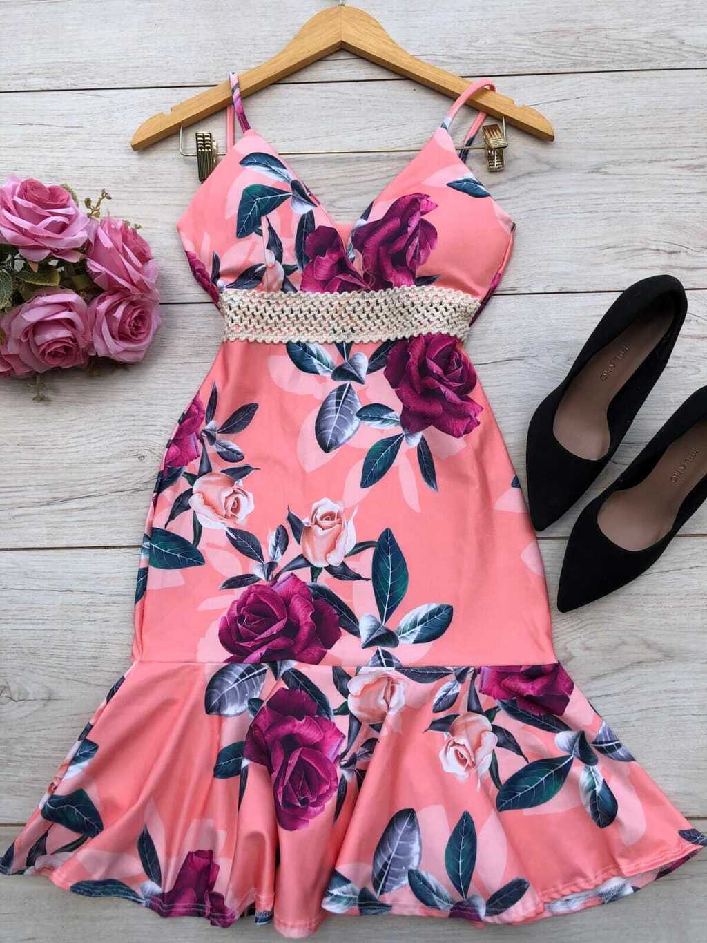 Vestido midi sale colado estampado