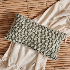 Capa de Almofada em Macrame Daniela - Verde Água 30x50cm