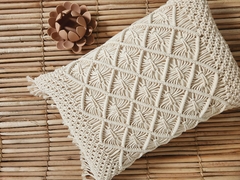 Almofada Luna em Macrame - Cru - comprar online