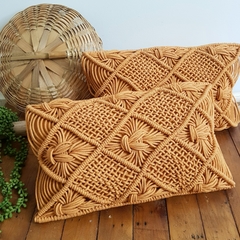 Capa de Almofada em Macrame Cris Mostarda - 30x50cm