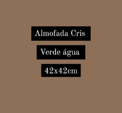 Capa de Almofada em Macrame Cris Verde Água - 42xx42cm