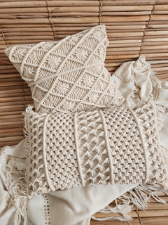 Kit Capa de Almofada em Macrame Flora + Gaia