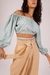 Cropped Eliza Manga Bufante - Mint - comprar online