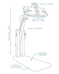 SUPORTE ARTICULADO PARA BORDAR - PINUS - comprar online