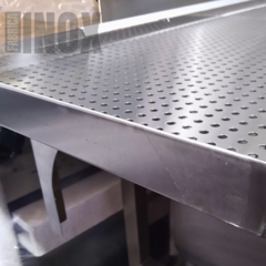 Estante 140CM perforados vasera escurrir con ménsulas cocina industrial - comprar online