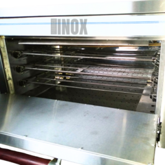 Horno eléctrico industrial tipo pizzero 6 Moldes full acero inoxidable para gastronomía e instituciones en internet