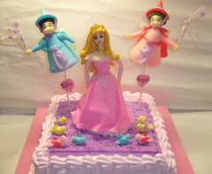 TORTA PRINCESA AURORA - BELLA DURMIENTE en internet