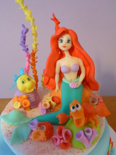 TORTA PRINCESA ARIEL - SIRENITA - Paulacakes