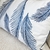 Almofada Bordada Folha Palmeira Branco Azul Algodão Para Sofá 58x38 - comprar online