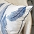 Almofada Bordada Folha Palmeira Branco Azul Algodão Para Sofá 58x38 na internet