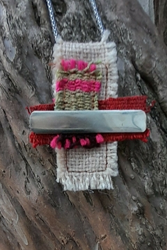 Colgante EL CRUCE - Awayo- Picote-Alpaca-Cadena de acero quirúrgico-25 x 5.5 cm (Colgante 6 x 5.5 cm)