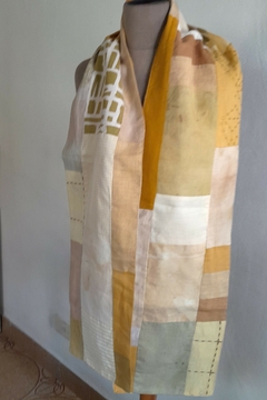 Bufanda Campo de Trigo 180 x 30 cm. Patchwork realizado con linos de excelente calidad. Reversible- en internet