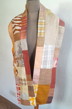 Bufanda Cosecha​ 180 x 30 cm. Patchwork realizado con linos de excelente calidad. Reversible - comprar online