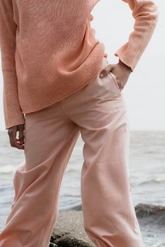 Pantalón DURAZNO realizado con tejido de fibra TENCEL™. Tinte natural achiote Cadera 100 Largo 95. Elástico en la parte posterior de la cintura. en internet