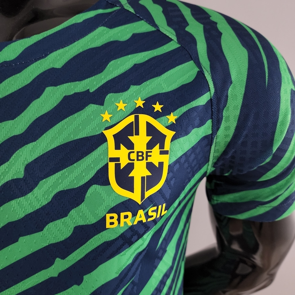 Camisa BRASIL I 2022 Versão Jogador NIKE Masculina -AMARELA