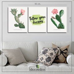 Cuadro Cactus Planta Naturaleza con frase - comprar online