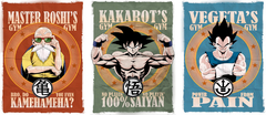Cuadro Dragon Ball Gym Vegeta Kakarot Roshi Posters en internet
