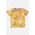 CAMISETA MANGA CURTA EM MALHA FLAME SOL AMARELO UP BABY - comprar online