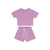 CONJUNTO BLUSA MALHA E SHORT MOLETOM LAVANDA PASTEL QUIMBY