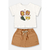 CONJUNTO BLUSA MEIA MALHA E SHORT-SAIA EM MOLETOM SEM FELPA LEÃO UP BABY - comprar online