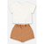 CONJUNTO BLUSA MEIA MALHA E SHORT-SAIA EM MOLETOM SEM FELPA LEÃO UP BABY - loja online