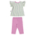 CONJUNTO BLUSA MALHA E CALCA EM COTTON LILAS BEE LOOP - Olile Baby - Moda Infantil 