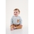 BODY MANGA LONGA EM SUEDINE URSO LISTRADO UP BABY