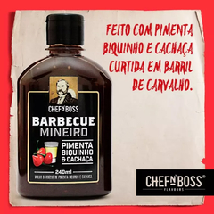 MOLHO BARBECUE MINEIRO PIMENTA BIQUINHO & CACHAÇA - 240ml