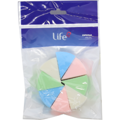 ESPONJA FACIAL PARA MAQUIAGEM LIFE B TRIÂNGULO C/8 - comprar online